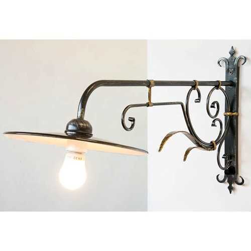 Lampe murale fer forgé - en,