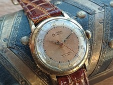 Montre ancienne mécanique homme SUIZEX pl OR CUP 233 - bracelet cuir neuf