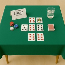 - Tapis de Poker Vert - pour Table Carrée ou Rectangulaire Tournoi Burraco Ca...