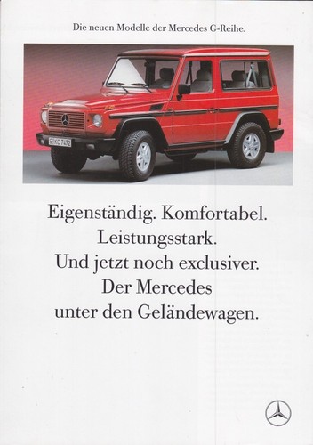 Catalogue brochure mercedes - mercedes, g