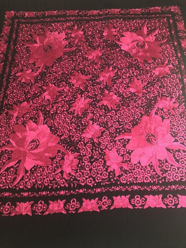 Huge black silk manton - huge,