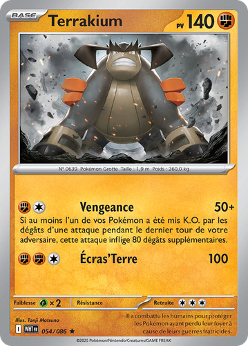 Carte pokémon terrakium - pokémon,