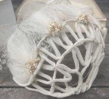 Coiffe de Mariée Mariage Ancien Vintage Art Deco Communion Baptême Broderie