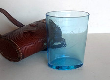 Ancien Grand Verre Bleu  de