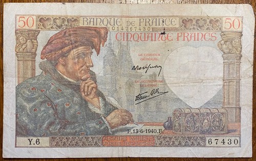 Billet francs jacques - 50,