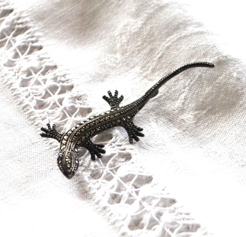 Broche ancienne lézard - lézard, en