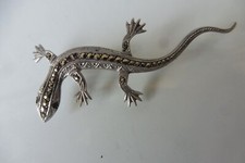 Belle ,vieux Broche,Lézard (Salamander) , 835 Argent Avec