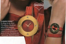 MONTRE RONDE - BRACELET  ROUGE