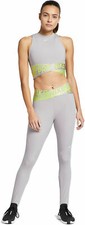 NIKE PRO INTERTWIST Pantalon de Fitness Leggings Entraînement Sport GRIS Collants S