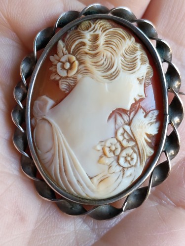Broche portrait camée - broche,