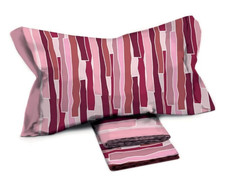 Draps de mariée « Alissa » complets en coton 100 % fantaisie à rangées