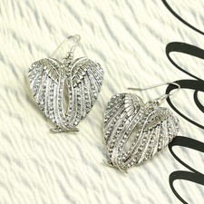 Antique silver angel - angel, wing