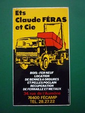 AUTOCOLLANT STICKER FECAMP CLAUDE FERAS FERRAILLE METAUX RUE DE L'AUMONE