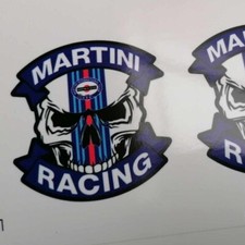 MARTINI RACING Skull Sticker vinyl découpé 