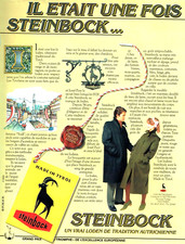 publicité Advertising  1022  1988   Steinbock  vrai Loden  Autrichien Tyrol