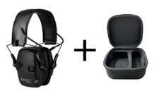 Casque Antibruit électronique noir + Etui 2 - Tir Sportif Chasse - Liv gratuite