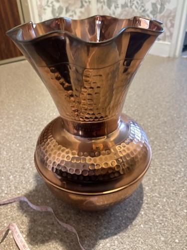 Ancien vase tulipe - tulipe, cuivre
