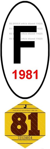 Vignette pare brise 1981 - brise, +