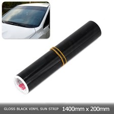 Noir Brillant Bandeau Pare Soleil Universel Voiture Van SUV Camion Pare-Brise