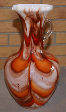 Vase cruche verseuse verre soufflé coloré 31 cm travail artisanal