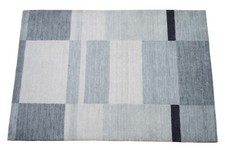 Tapis Gris Beige 120x180 Cm 100% Laine Tissé À La Main Lori Buff Lr442