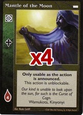 Lot of 4 cards: Mantle of the Moon [LotN set] - VTES card