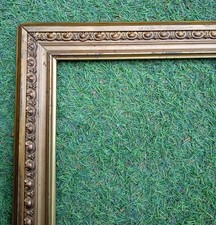 ANCIEN CADRE EN BOIS STUC DORE 84,5 X 61,5 CM FEUILLURE 77,5 X 54,5 FRAM FRENCH