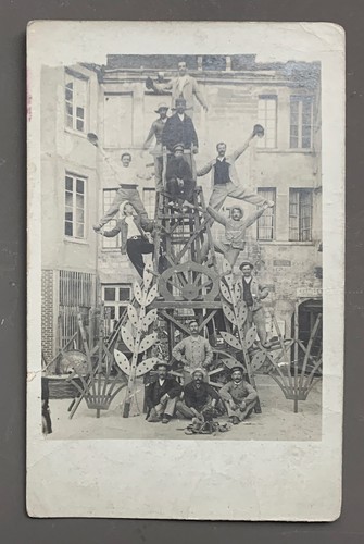 Carte photo hommes jardin - carte,