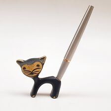 Sculpture Bronze de Vienne porte-stylo chat designer Walter Bosse Herta Baller