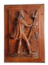 Ancien panneau haut relief