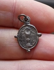 RARE MEDAILLE  MEDIEVALE PENDENTIF EN ARGENT  SILVER ANTIK MEDAL MEDIEVAL