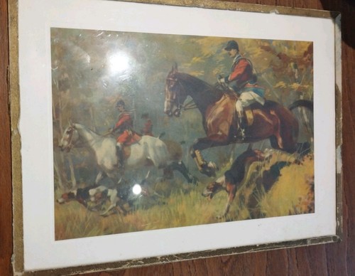 Ancien cadre chromo scene de - ,