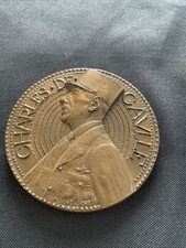 médaille en bronze Charles De Gaulle Signée