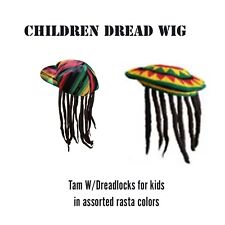 Enfants Dreadlocks Dread Perruque Tam Chapeau Rastafari Costume Casquette Reggae