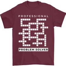 Professionnel Problem Solveur Mots Croisés Maniaque T-Shirt 100% en Coton