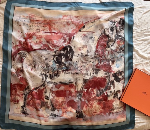 Foulard soie hommage cheval - foulard, en