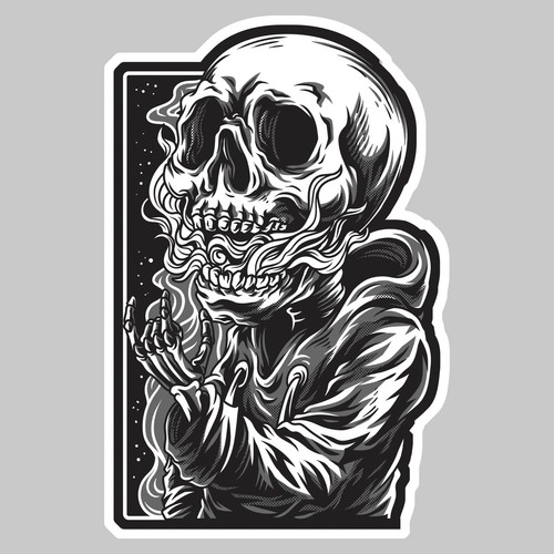 Skull head tete - skull,