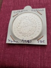 TRÈS BELLE PIECE DE  50 FRANCS HERCULE EN ARGENT DE 1980