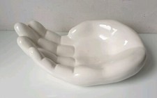 sculpture  grande main vide poche coupelle faience céramique style jean marais 2