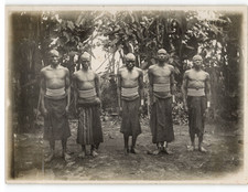 Afrique, Hommes du village en costume traditionnel, Tirage vintage, ca.1920 Afri