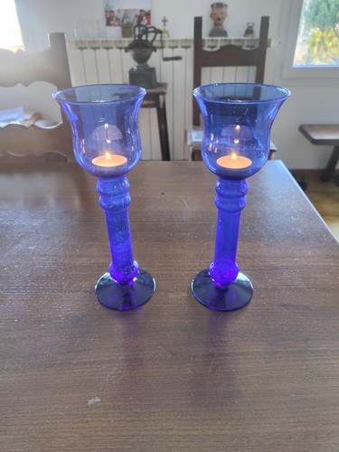 Anciens grands verres tulipe - anciens,