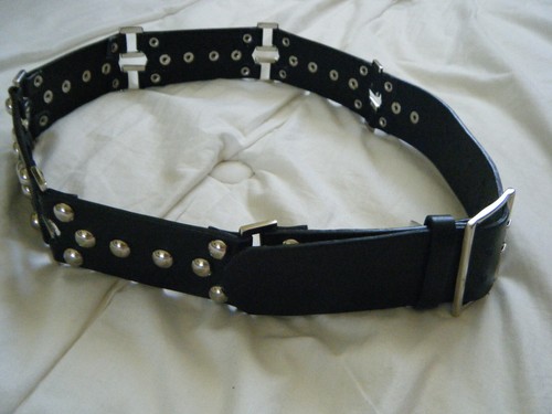 Ceinture large noire rock - ceinture,