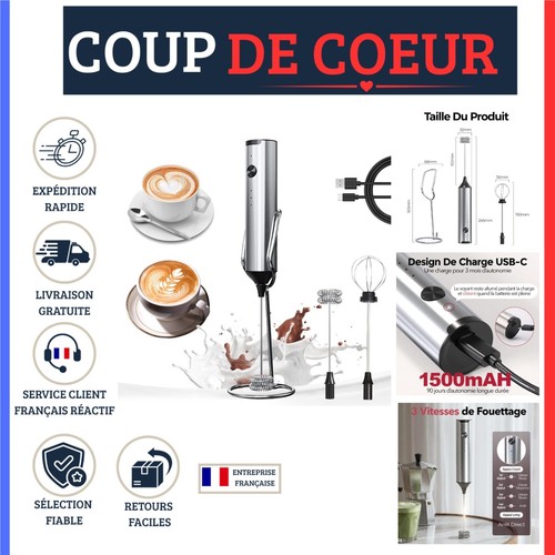 Mousseur lait électrique - mousseur, à