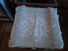 Linge ancien crochet ecru set ou napperon x 4 lot C