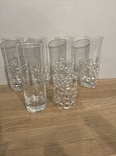 Lot 5 Grands Verres à Orangeade Gobelets Et Porte-Verres Décor Plastique Koziol