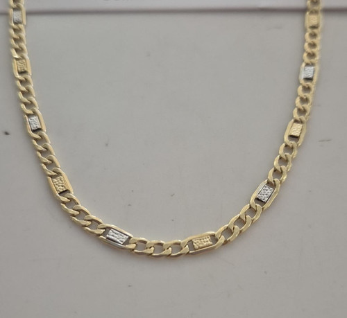 18k jaune blanc chaîne - 18k,