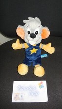 doudou peluche souris EUROPA PARK Maus salopette bleu étoile jaune 25/27cm (2X)