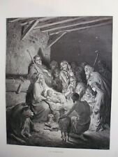  gravures 1866:Sainte Bible: la nativité, dessin de Gustave Doré 