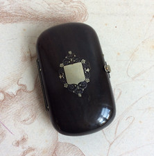 Ancien Etui à Cigarettes Blason d'Argent époque XIXème