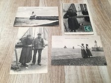 Lot de 4 cartes postales anciennes LE TREPORT PECHE. LOT 23
